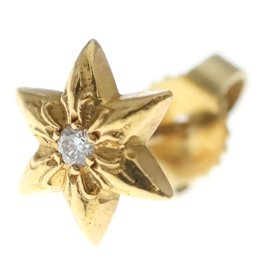 CHROME HEARTS(クロムハーツ) 22K CO STAR 1DIA スター 1ダイヤ スタッドピアス ゴールド
