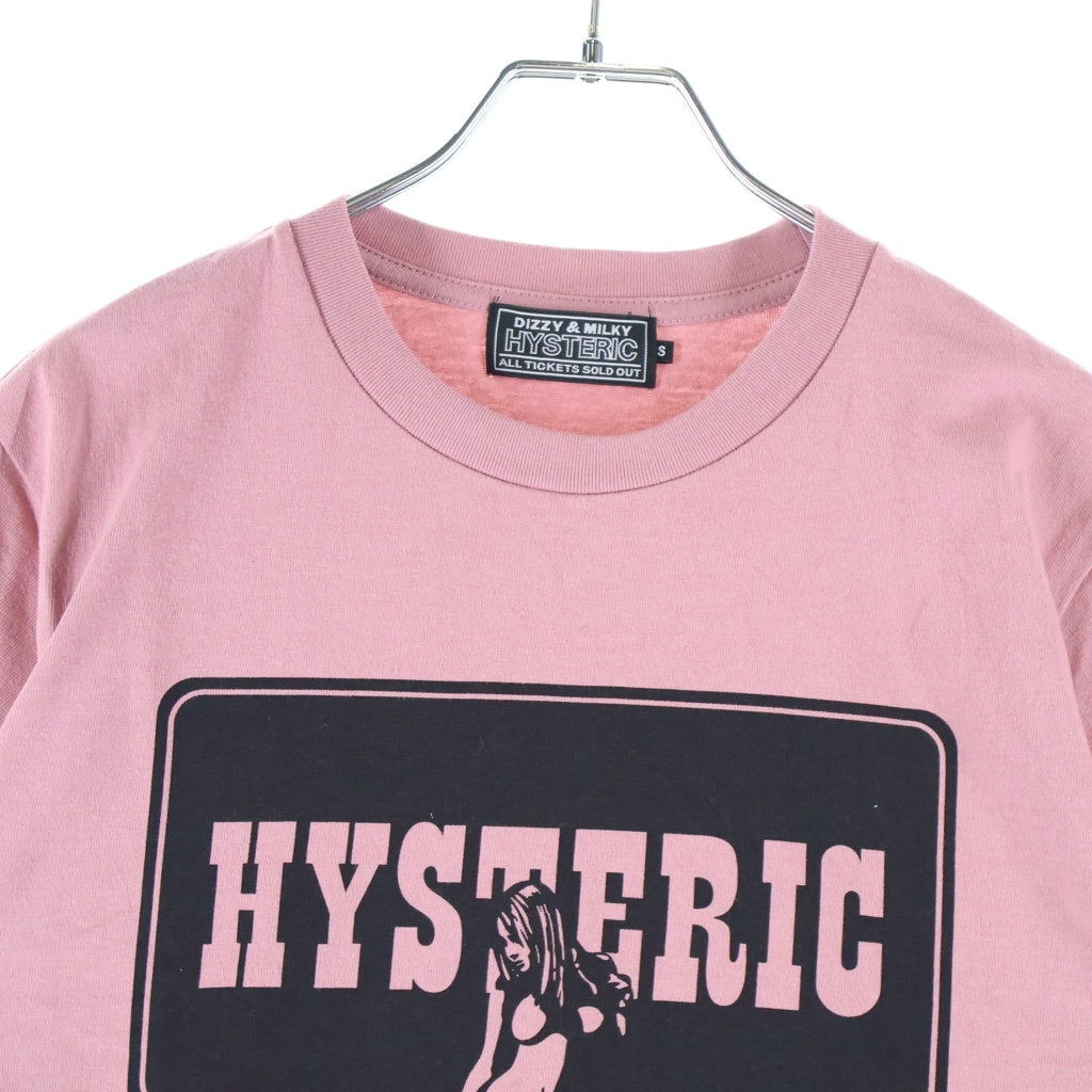 HYSTERIC GLAMOUR(ヒステリックグラマー) MUSIC LOVERS FESTIVAL クルーネック 半袖Tシャツ ピンク 02261CT61