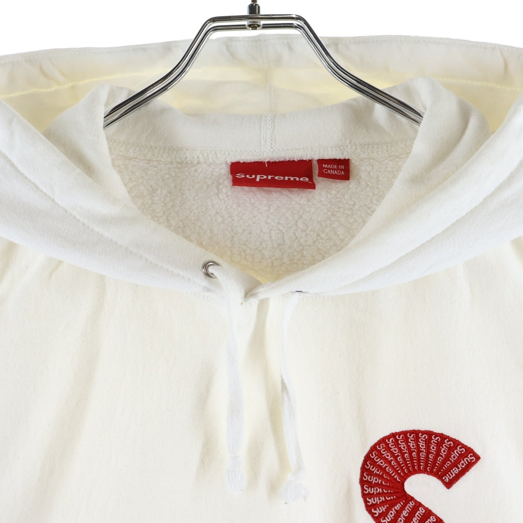 SUPREME(シュプリーム) 20AW S Logo Hooded Sweatshirt スパイラルS ロゴ刺繍 プルオーバーパーカー ホワイト