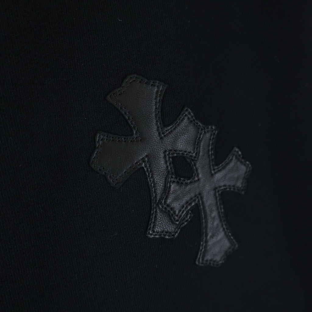 CHROME HEARTS(クロムハーツ) Y NOT HARAKO CROSS PATCH SWEAT PANTS ワイノット ハラコ クロスパッチ スウェットパンツ ブラック