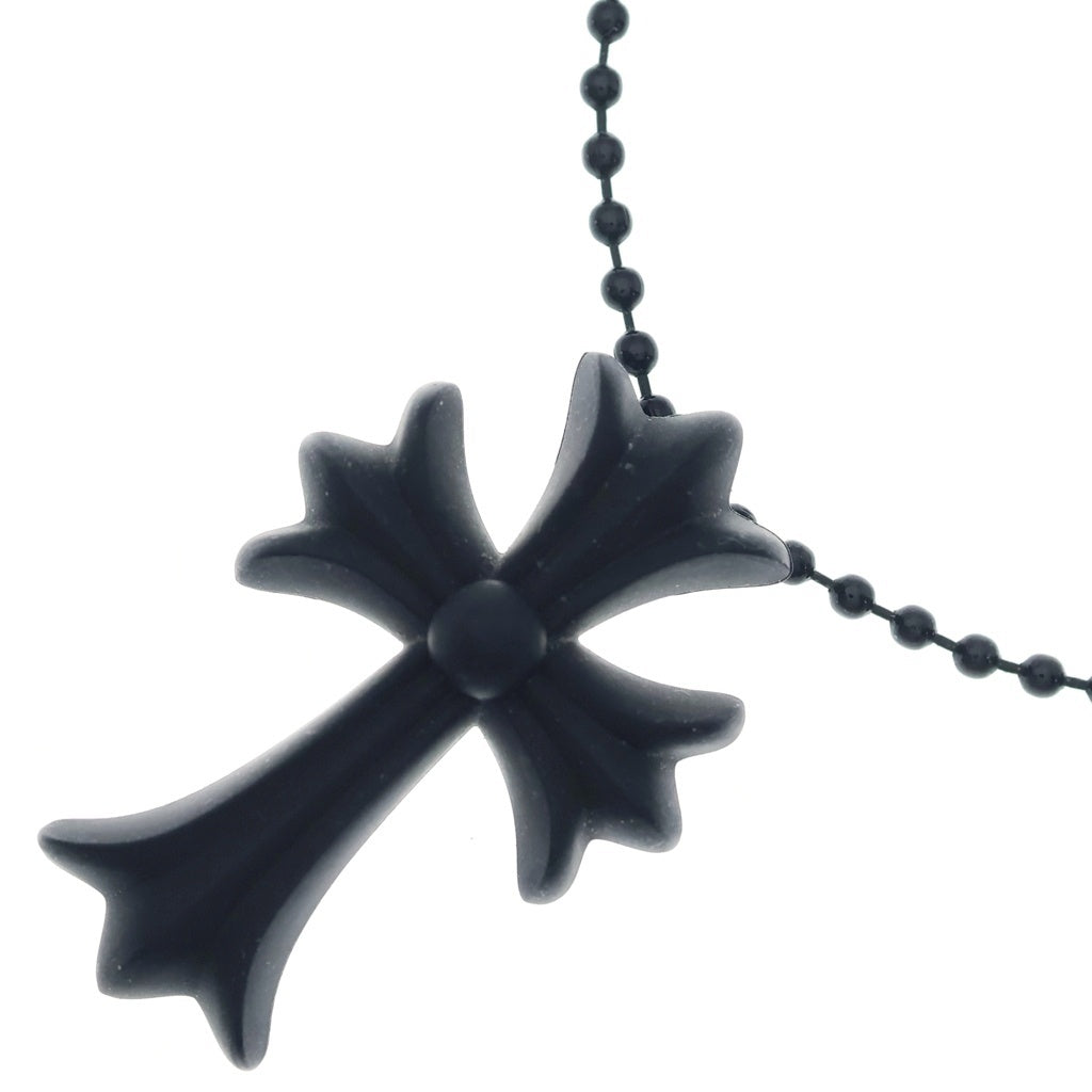 CHROME HEARTS(クロムハーツ) RUBBER CH CRS SML スモールCHクロス ラバーネックレス シリコン ブラック