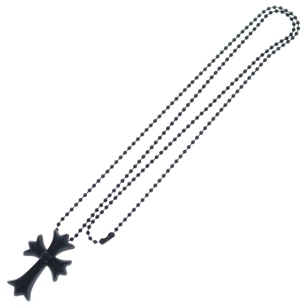 CHROME HEARTS(クロムハーツ) RUBBER CH CRS SML スモールCHクロス ラバーネックレス シリコン ブラック