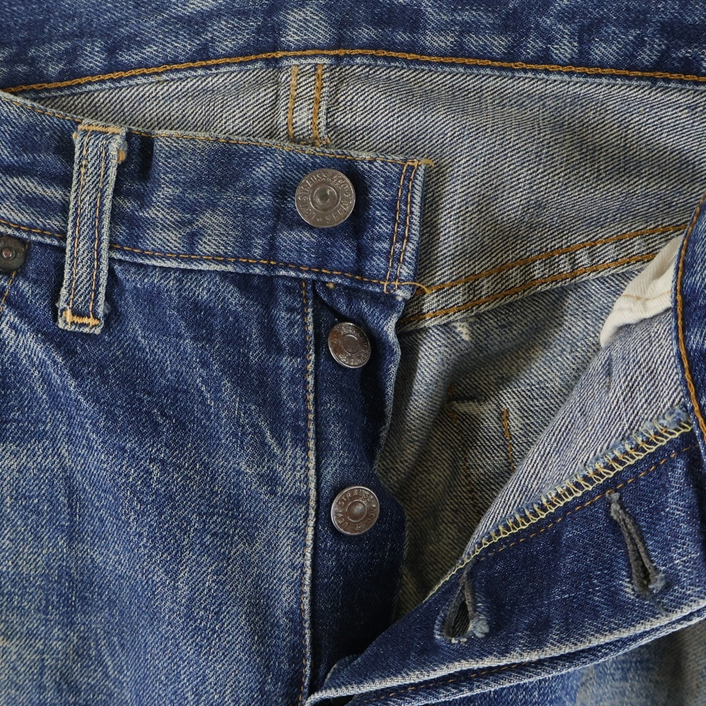Levi's(リーバイス) 60-70S VINTAGE 501 BIG E 後期 ヴィンテージ ボタン裏刻印2 足長R 並行ステッチ デニムパンツ インディゴ