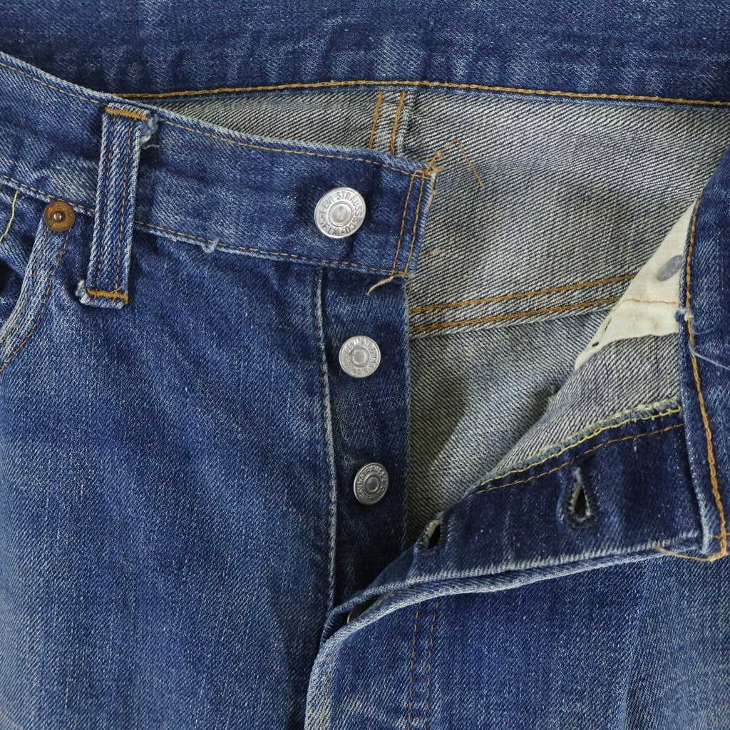 Levi's(リーバイス) 70S 501 66前期 ボタン裏6 並行ステッチ ポケット裏シングル デニムパンツ インディゴ
