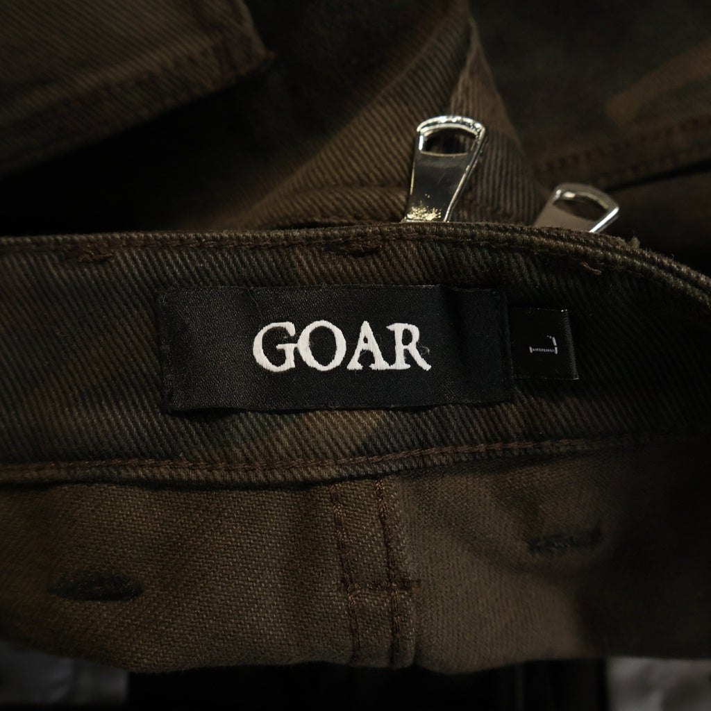 NO BRAND(ノーブランド) GOAR ARCHIVE(ゴアアーカイブ)ZIPPER WAIST PANTS CAMO カモ ウェストジッパーパンツ ブラウン
