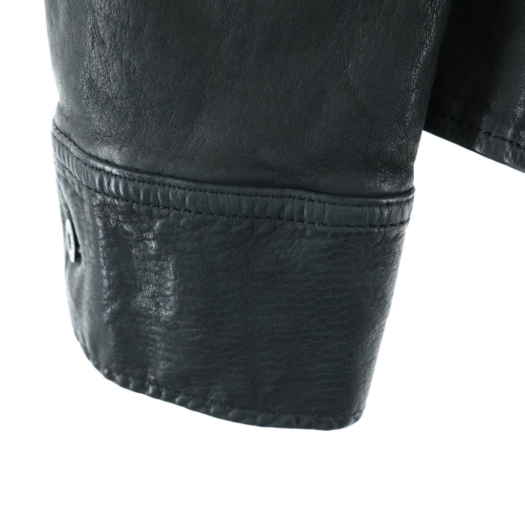 Yohji Yamamoto POUR HOMME(ヨウジヤマモト プールオム) ×バックラッシュ ステアファニチャーレザー ミモザ染め 二重ラペルジャケット HK-B99-704-1-03