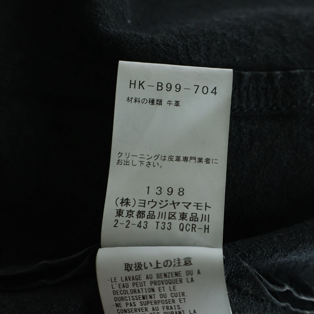 Yohji Yamamoto POUR HOMME(ヨウジヤマモト プールオム) ×バックラッシュ ステアファニチャーレザー ミモザ染め 二重ラペルジャケット HK-B99-704-1-03