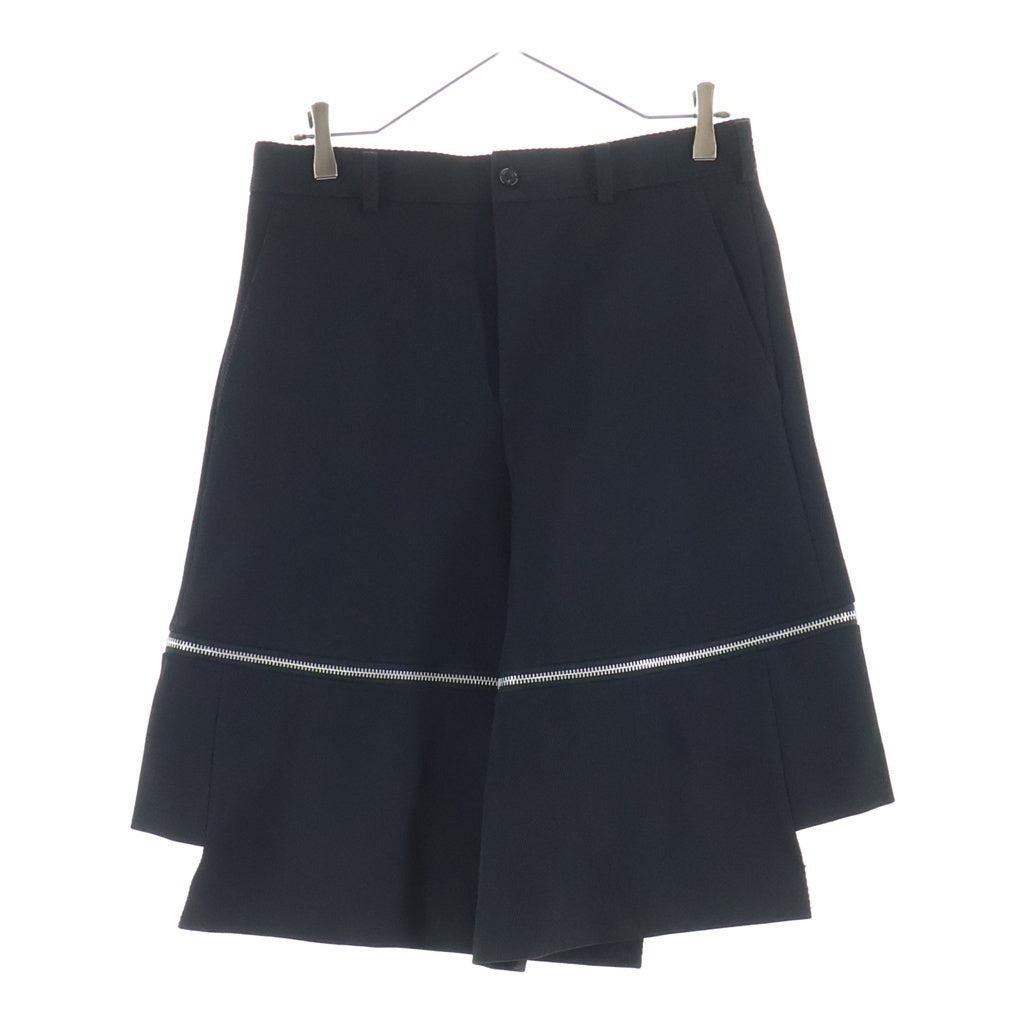 BLACK COMME des GARCONS(ブラックコムデギャルソン) 25AW 裾ジップ付きハーフパンツ ブラック 1Q-P001
