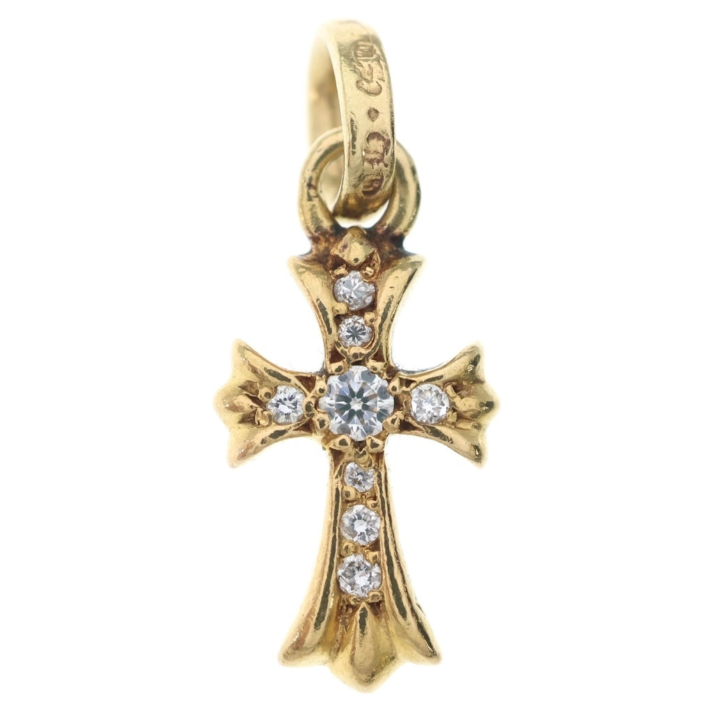CHROME HEARTS(クロムハーツ) 22K CRS BBYFAT P/DIA ベイビーファットクロス PAVEダイヤ ペンダントトップ ゴールド BCA035