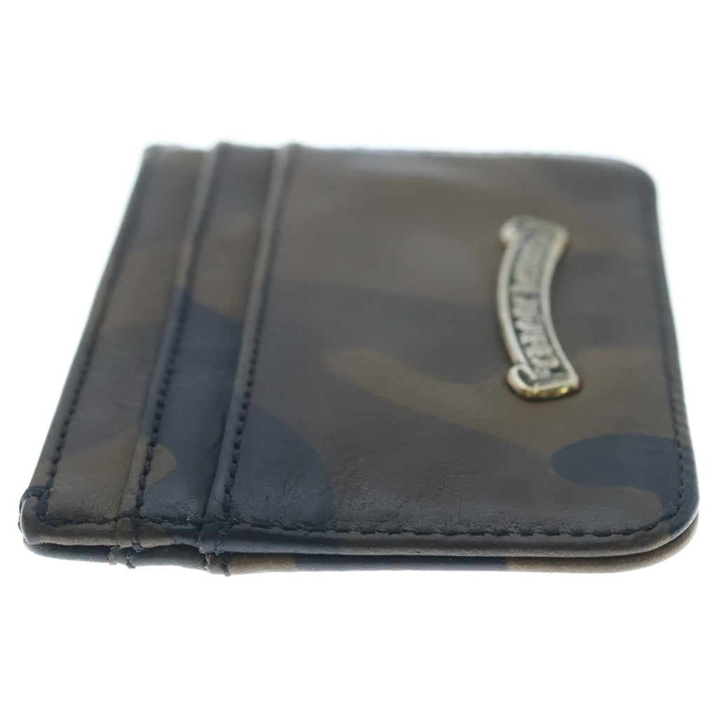 CHROME HEARTS(クロムハーツ) DOUBLE SIDE ダブルサイド スクロールラベル付カモ柄レザーカードケース カモ