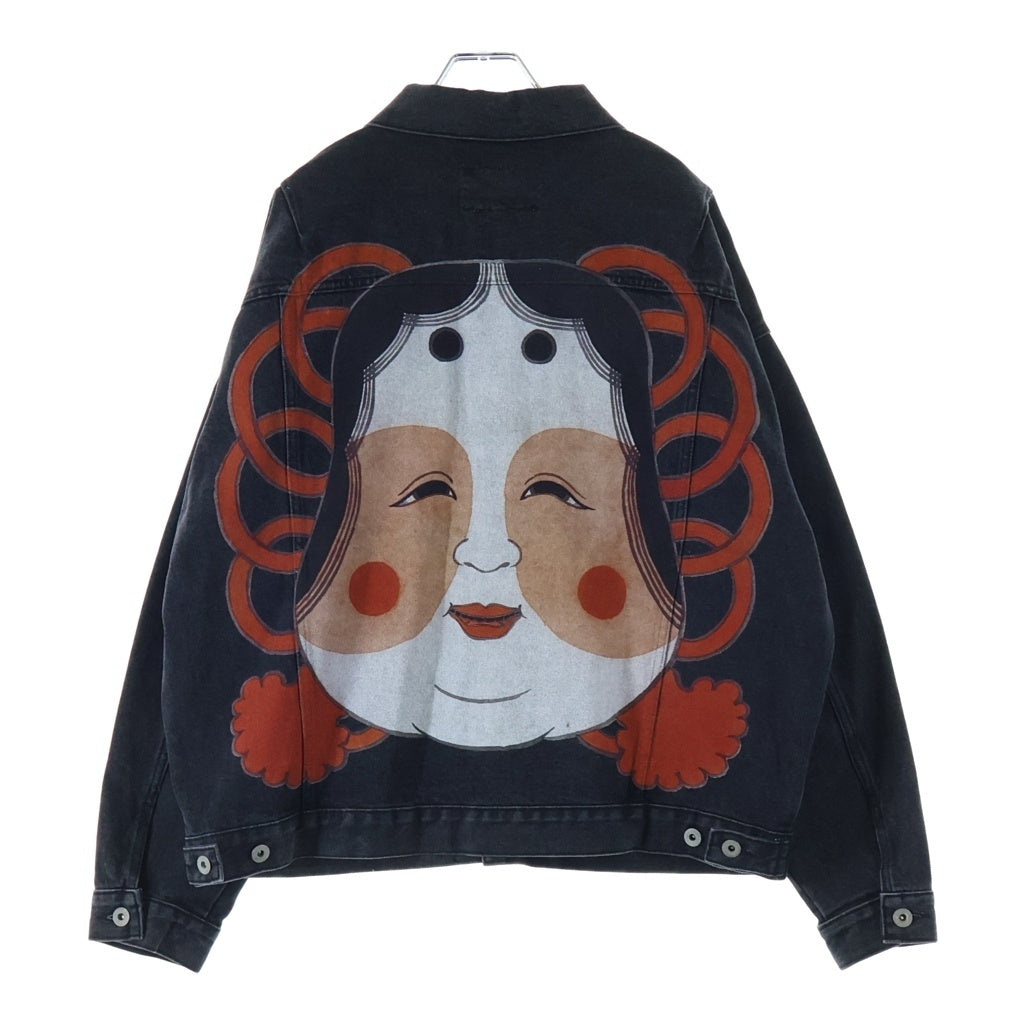 LIBERE(リベーレ) DENIM JACKET COLLABORATION WITH 5 ARTISTS SHISAMU IWASE コットン デニムジャケット ブラック