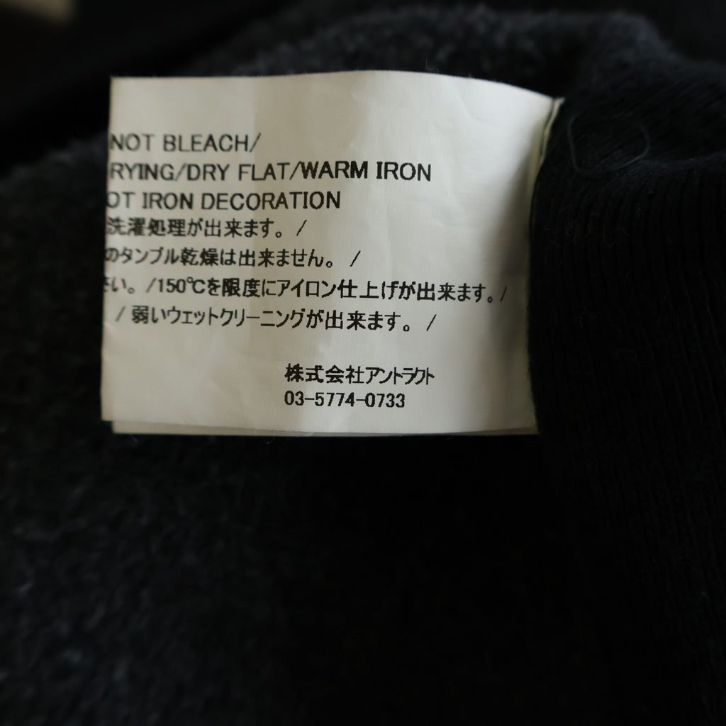 READY MADE(レディメイド) 24AW HOODIE ARCH LOGO アーチロゴプリント プルオーバーパーカー フーディー ブラック RE-CO-00-00-286