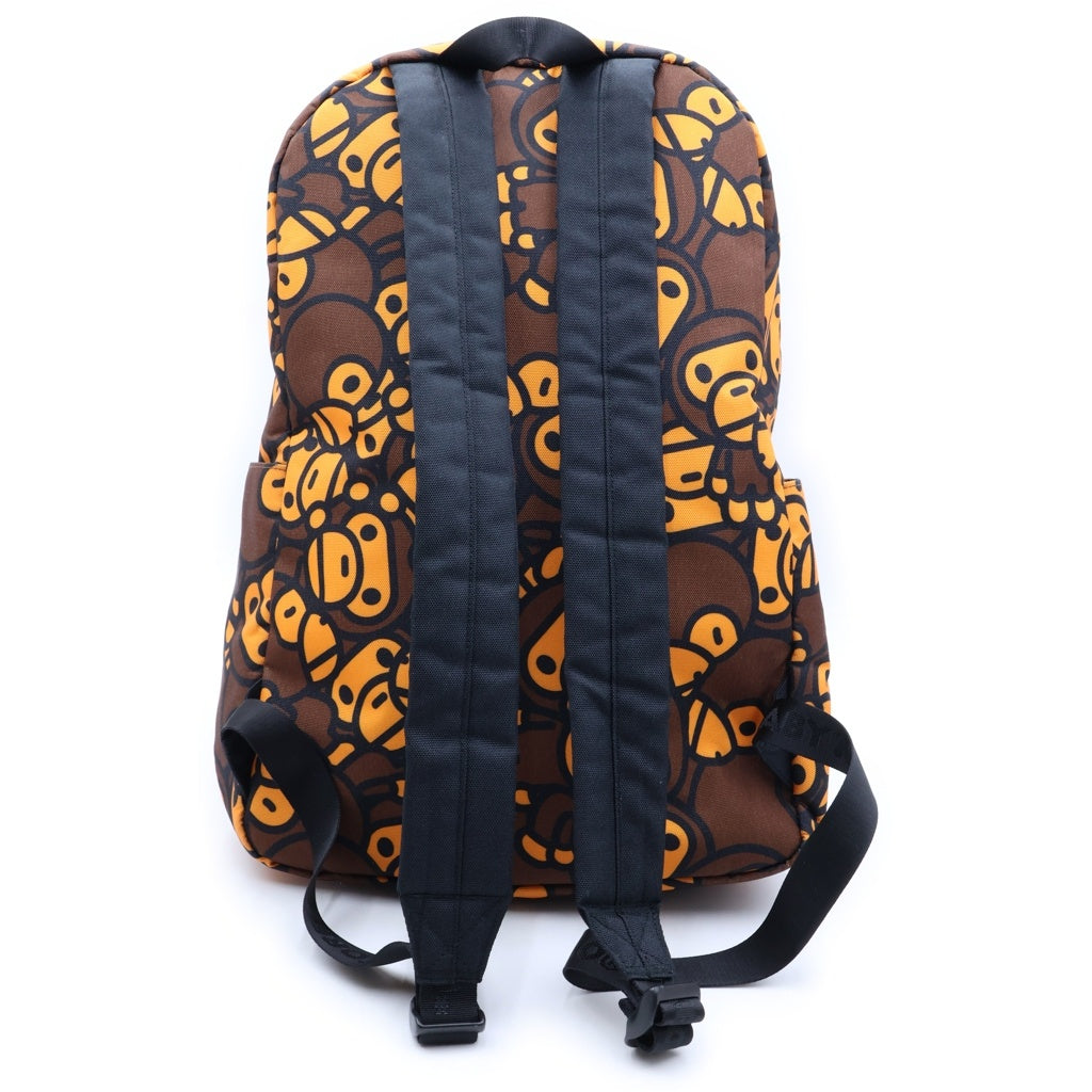 A BATHING APE(アベイシングエイプ) ALL BABY MILO LARGE BACKPACK ベイビーマイロ バックパック リュック ブラック/オレンジ 0MXBGW4224XXN