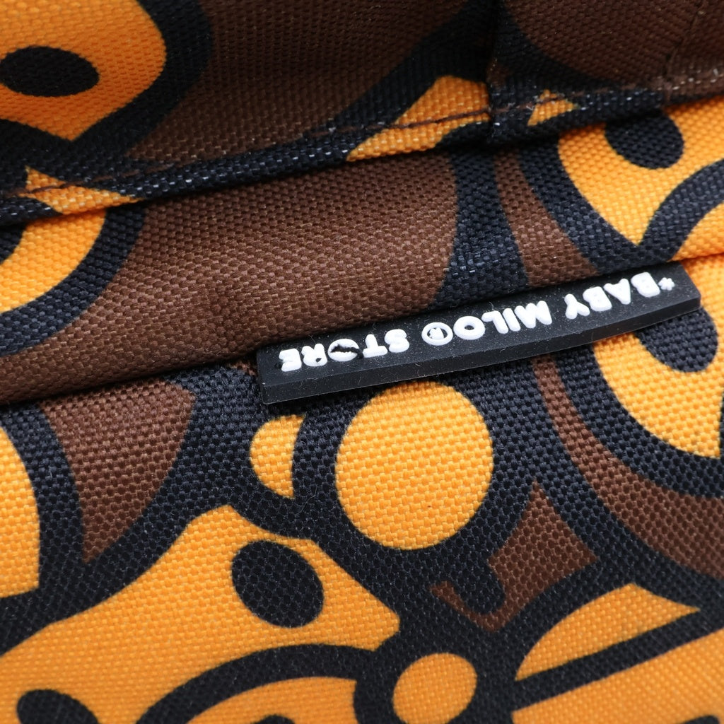 A BATHING APE(アベイシングエイプ) ALL BABY MILO LARGE BACKPACK ベイビーマイロ バックパック リュック ブラック/オレンジ 0MXBGW4224XXN
