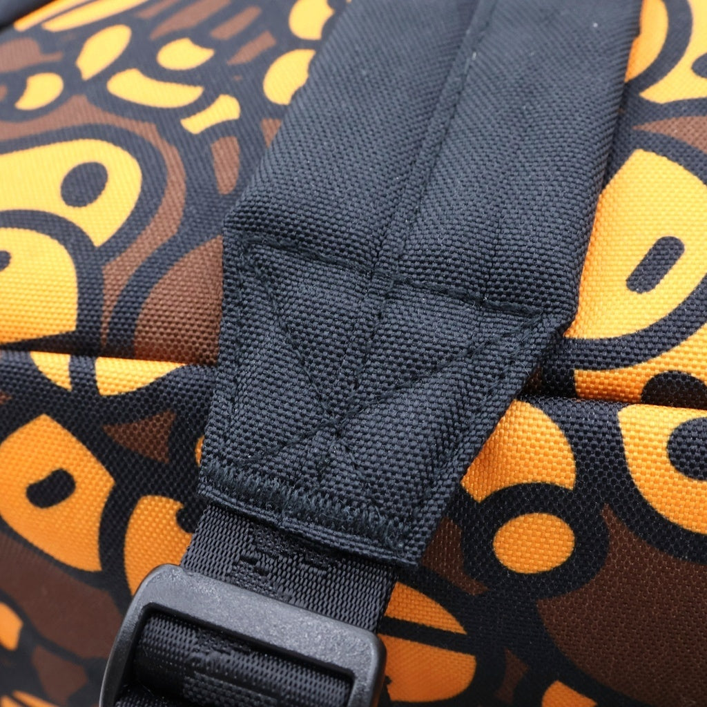 A BATHING APE(アベイシングエイプ) ALL BABY MILO LARGE BACKPACK ベイビーマイロ バックパック リュック ブラック/オレンジ 0MXBGW4224XXN