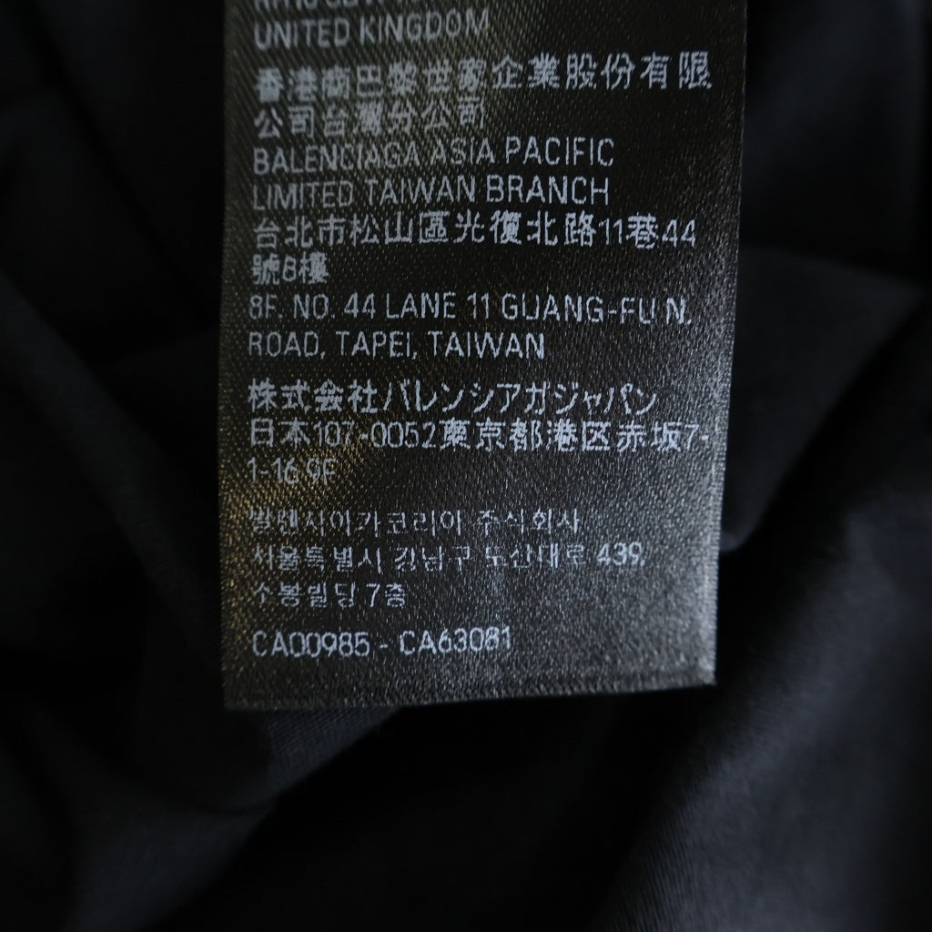 BALENCIAGA(バレンシアガ) バーニングユニティロゴ ダメージ加工 長袖Tシャツ カットソー ブラック 796917 TQVW6