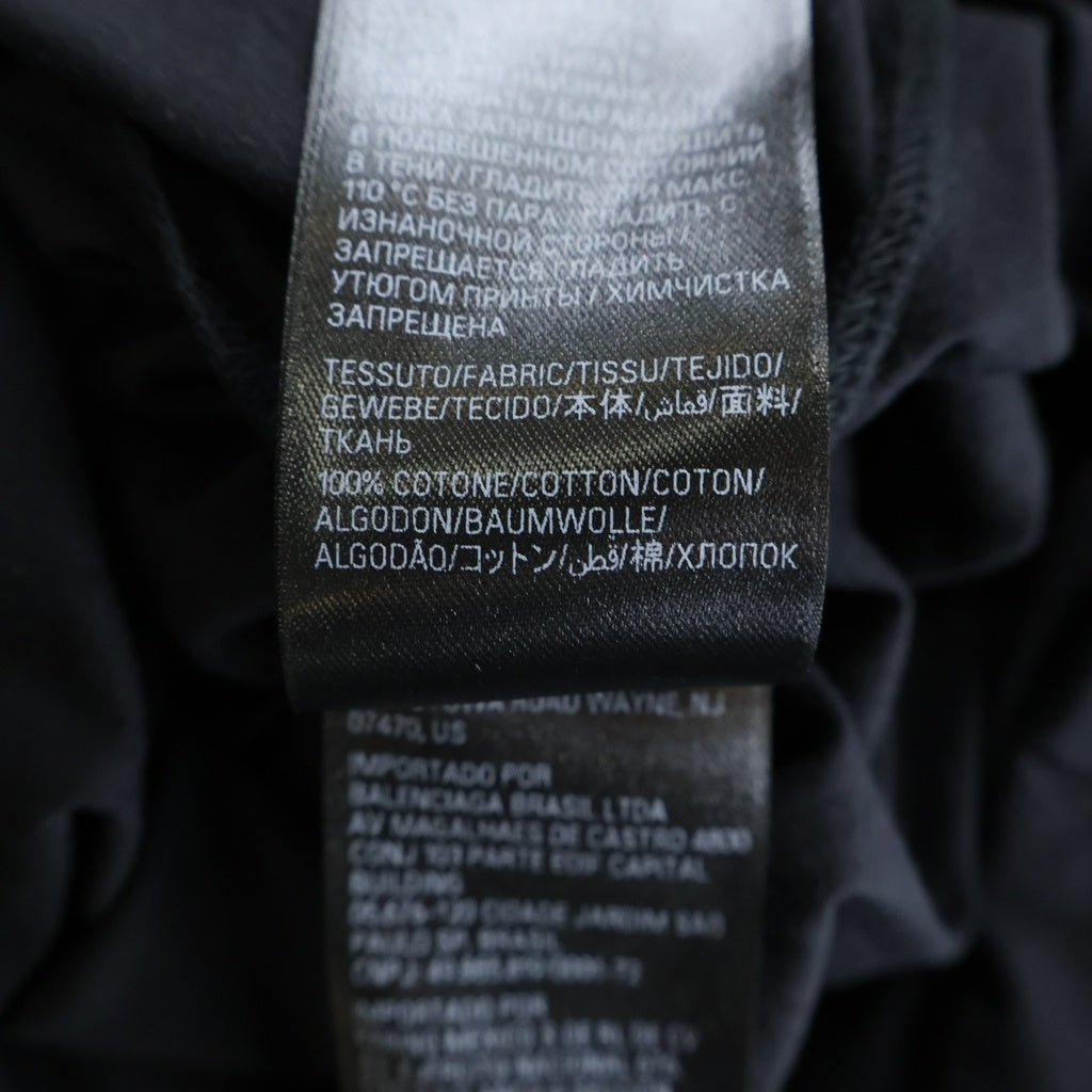 BALENCIAGA(バレンシアガ) バーニングユニティロゴ ダメージ加工 長袖Tシャツ カットソー ブラック 796917 TQVW6