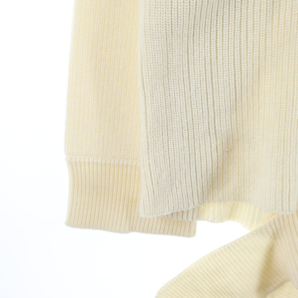 ALMOSTBLACK(オールモストブラック) 21AW ART WOOL KNIT アートウールニット 長袖セーター ホワイト 21AW-KT01