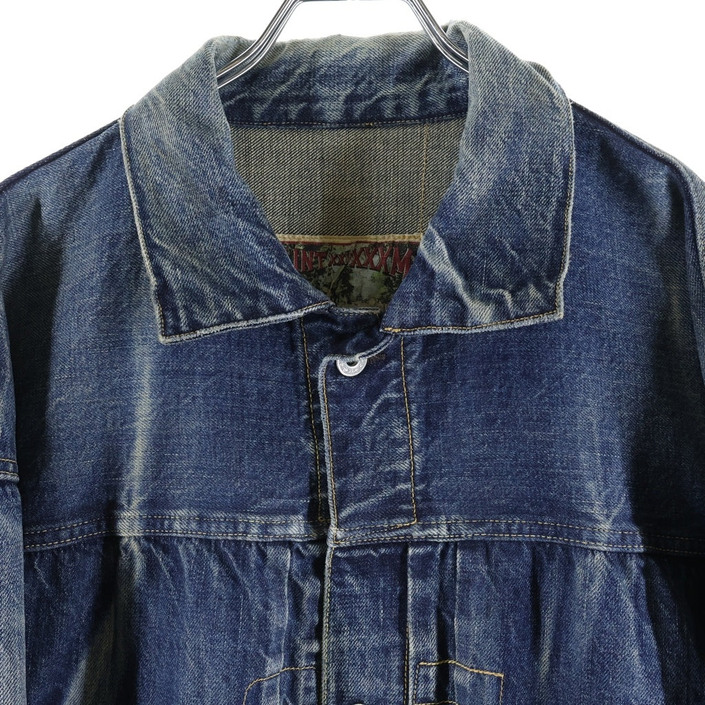 SAINT MICHAEL(セントマイケル) 25SS×BerBerJin DENIM JACKET DAMAGE ベルベルジン ダメージ加工 デニムジャケット インディゴ SM-HR8-0000-C39