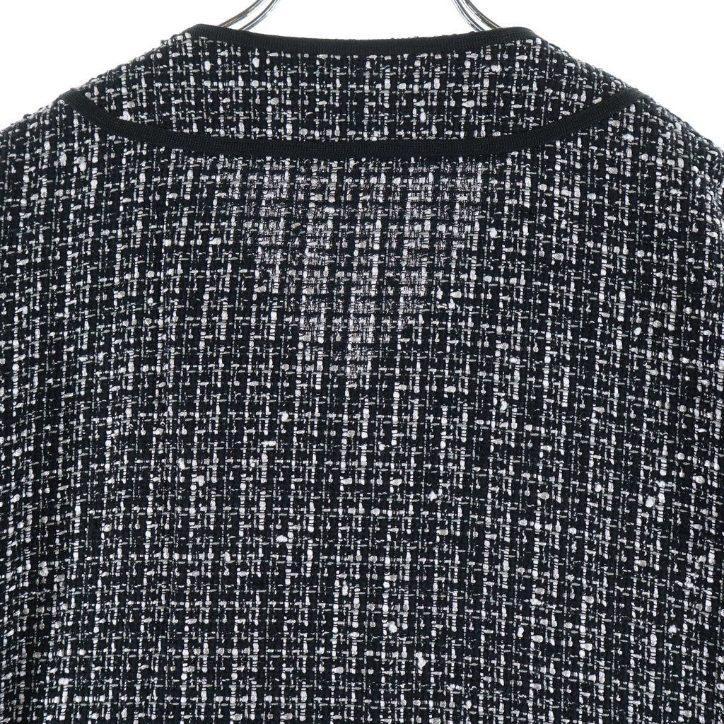 SUPREME(シュプリーム) 25SS Boucle Baseball Jersey ブークレ 半袖ベースボールシャツ ツイード ブラック