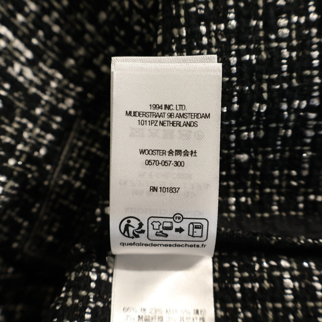 SUPREME(シュプリーム) 25SS Boucle Baseball Jersey ブークレ 半袖ベースボールシャツ ツイード ブラック