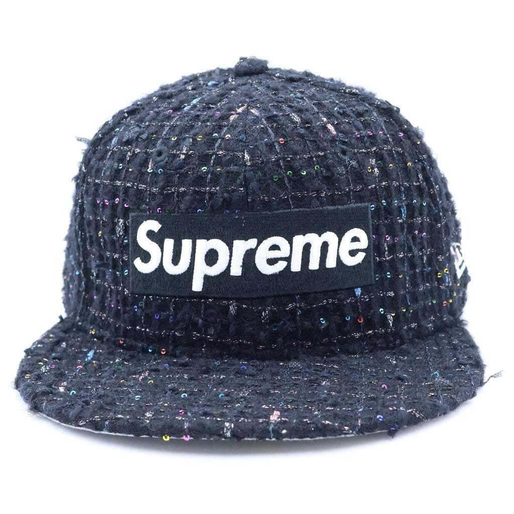 SUPREME(シュプリーム) 25AW ×NEWERA Boucle Box Cap ニューエラ ブークレ ボックスロゴキャップ ブラック
