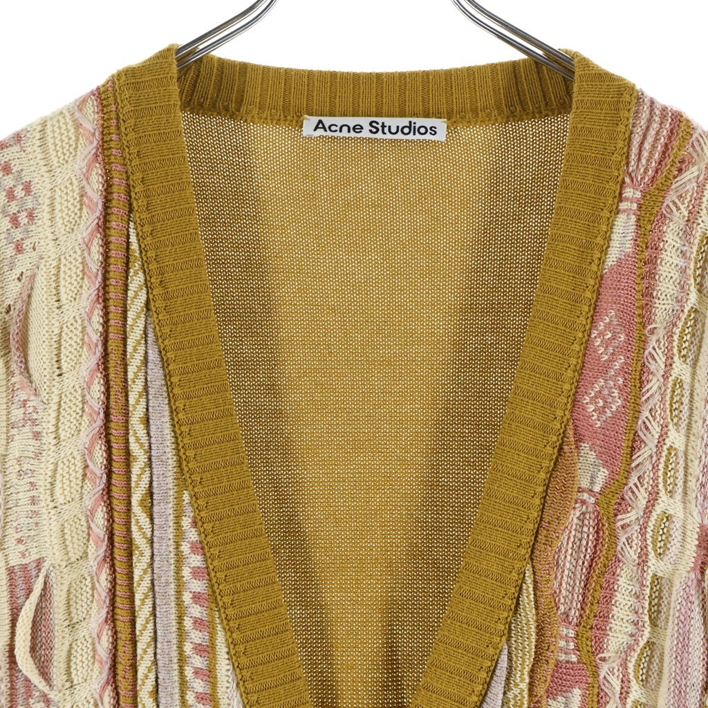 Acne Studios(アクネ ストゥディオズ) 22SS オーバーサイズド ノースリーブ ニットカーディガン ブラウン FN-MN-KNIT000313