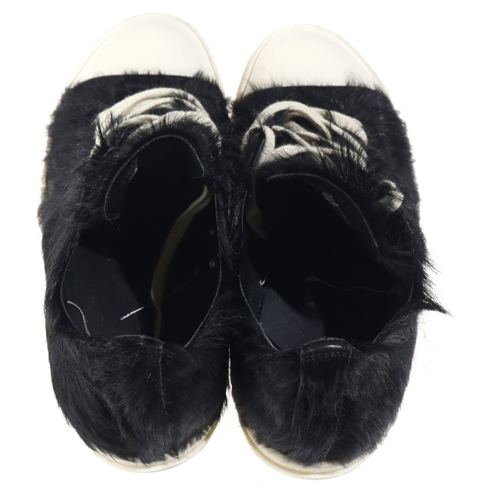 Rick Owens(リックオウエンス) Tower Low Sneaks ヘアオンレザー タワーロースニークス ローカットスニーカー ブラック 262232M237050