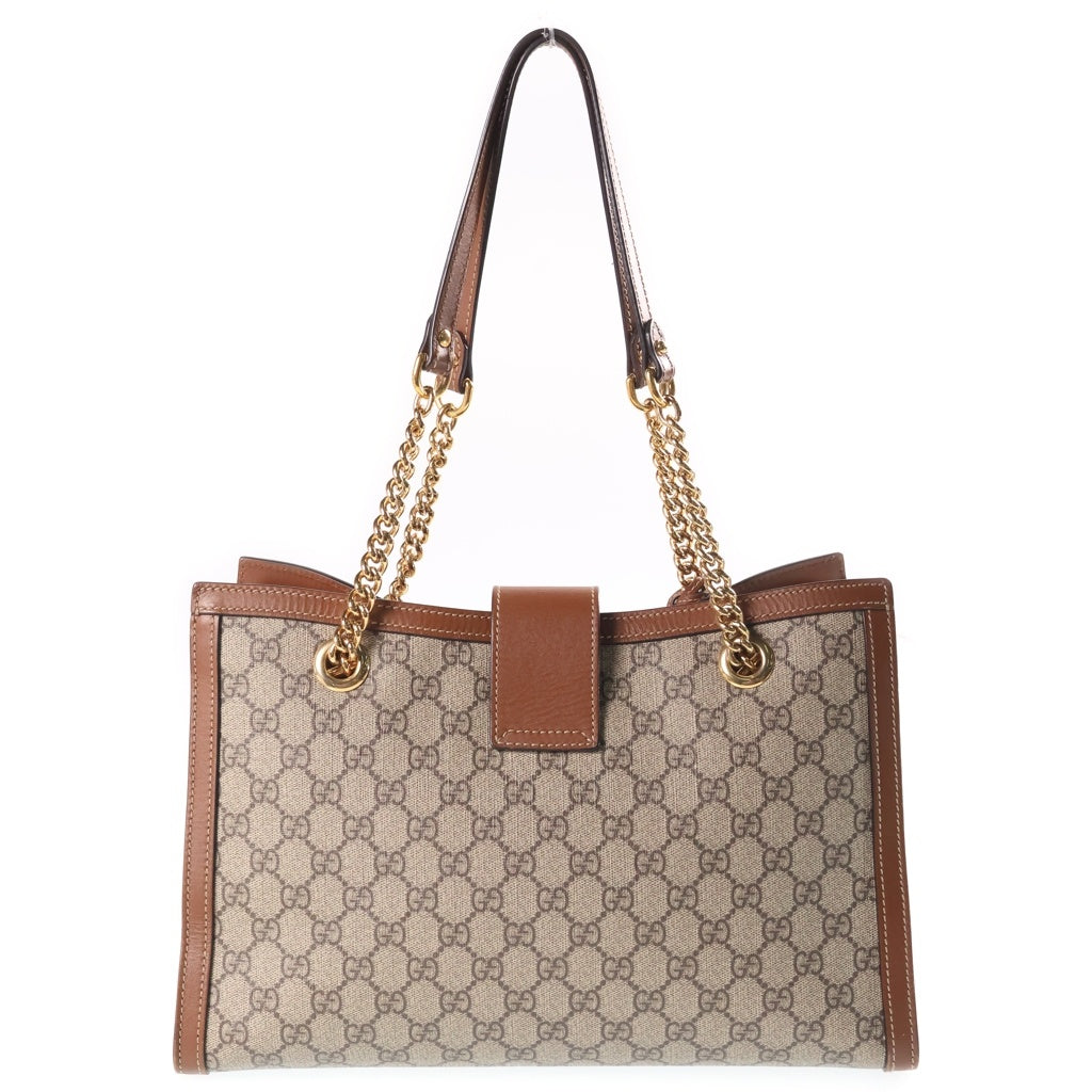 GUCCI(グッチ) GGスプリーム パドロック チェーントートバッグ ブラウン 479197