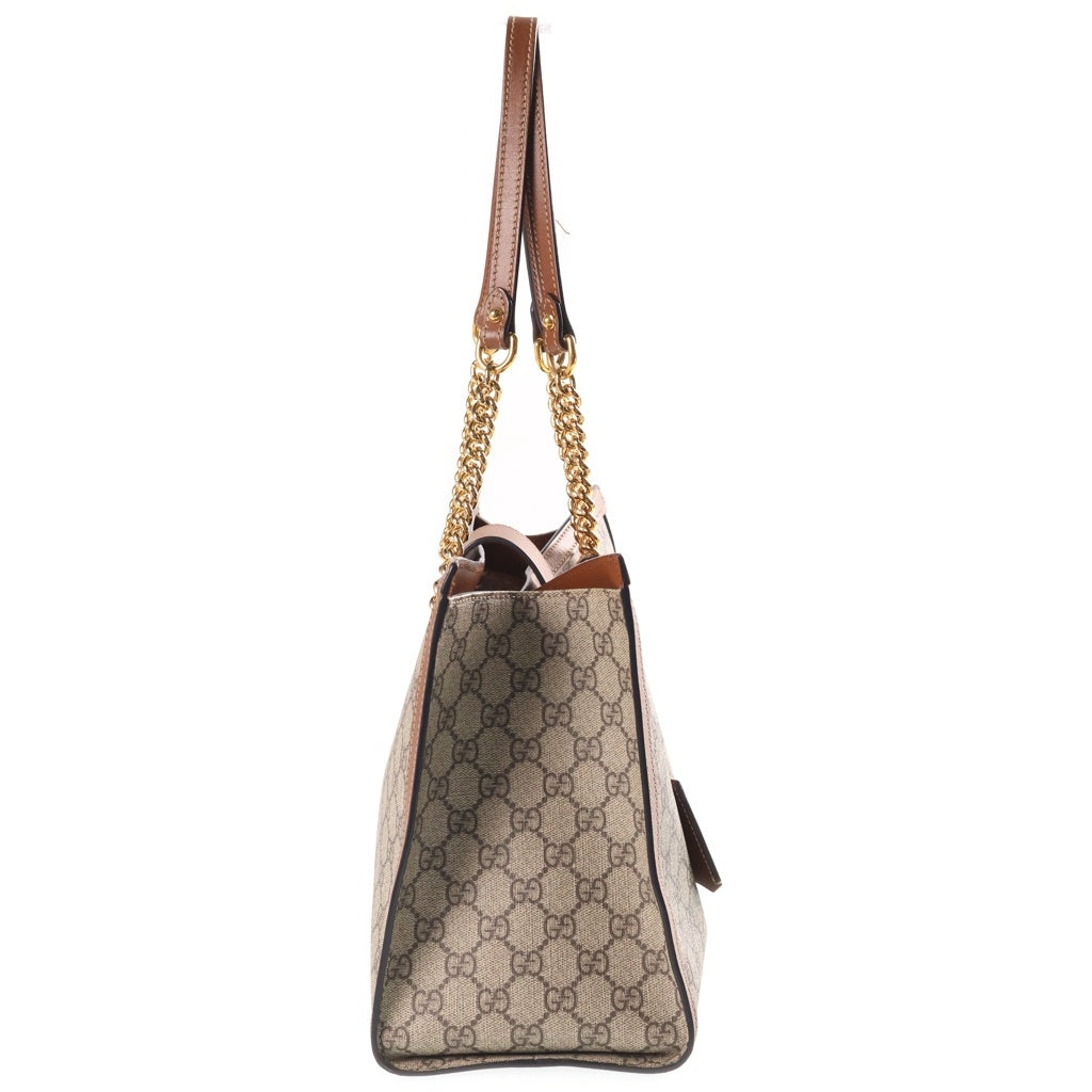 GUCCI(グッチ) GGスプリーム パドロック チェーントートバッグ ブラウン 479197