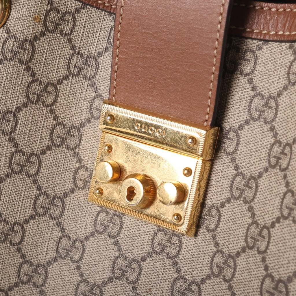 GUCCI(グッチ) GGスプリーム パドロック チェーントートバッグ ブラウン 479197