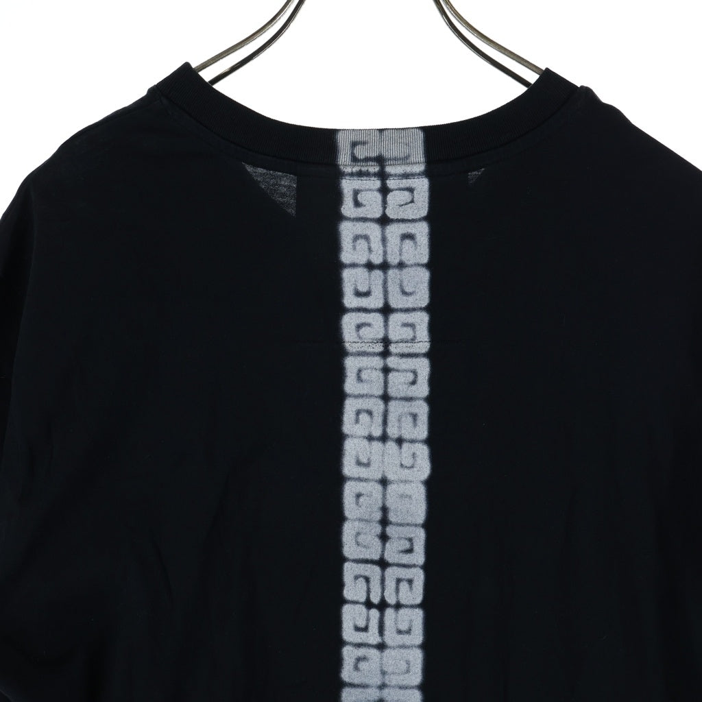 GIVENCHY(ジバンシィ) 4G ロゴ プリント クルーネック Tシャツ 両面Gロゴプリント コットン ブラック BM718B3Y6B