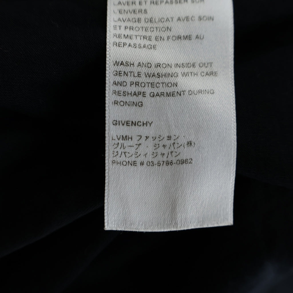 GIVENCHY(ジバンシィ) 4G ロゴ プリント クルーネック Tシャツ 両面Gロゴプリント コットン ブラック BM718B3Y6B