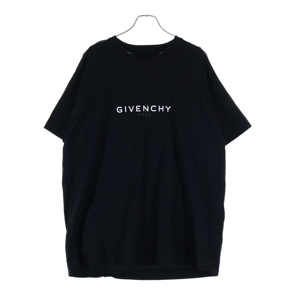 GIVENCHY(ジバンシィ) OVERSIZED FIT T-SHIRT オーバーサイズ 両面ロゴ反転 半袖Tシャツ 半袖カットソー ブラック BM71533Y6B
