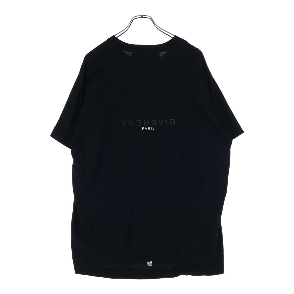GIVENCHY(ジバンシィ) OVERSIZED FIT T-SHIRT オーバーサイズ 両面ロゴ反転 半袖Tシャツ 半袖カットソー ブラック BM71533Y6B