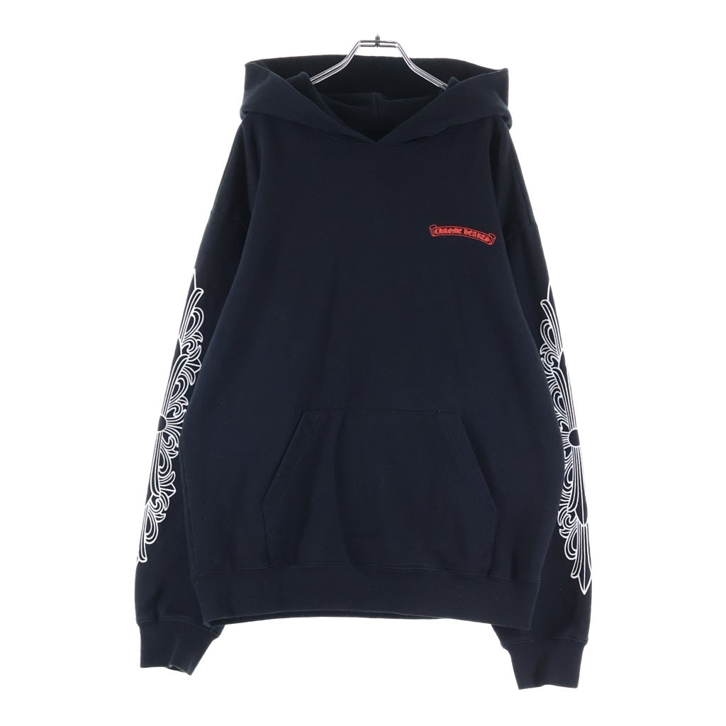 CHROME HEARTS(クロムハーツ) ×MATTY BOY 99 Eyes Chomper SWTSHRT PLVR マッティボーイ 99アイズ 袖フローラル プルオーバーパーカー ブラック