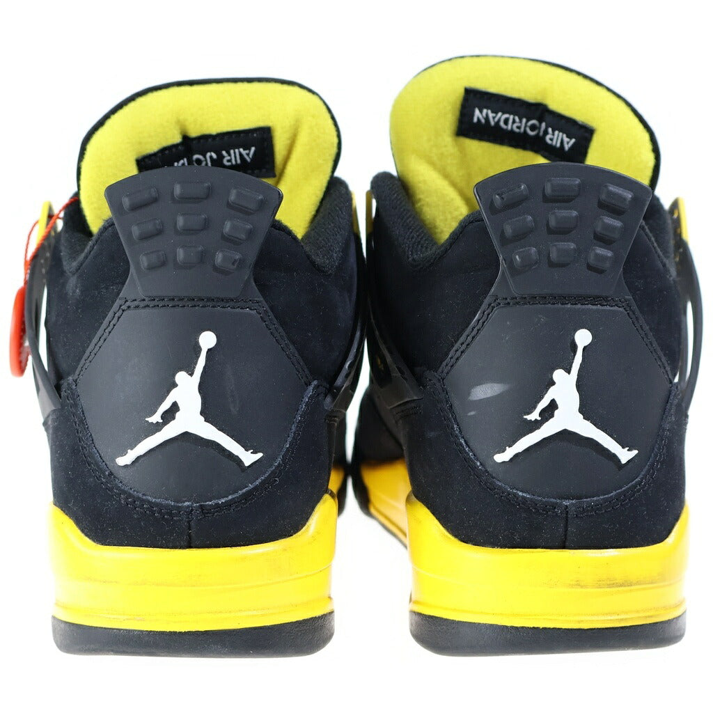 NIKE(ナイキ) AIR JORDAN 4 RETRO THUNDER DH6927-017 エアジョーダン1 レトロ ローカットスニーカー ブラック/イエロー US9/27cm