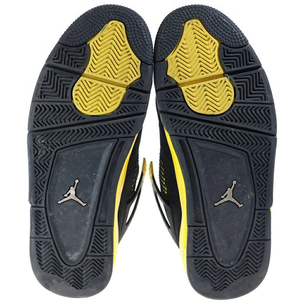 NIKE(ナイキ) AIR JORDAN 4 RETRO THUNDER DH6927-017 エアジョーダン1 レトロ ローカットスニーカー ブラック/イエロー US9/27cm