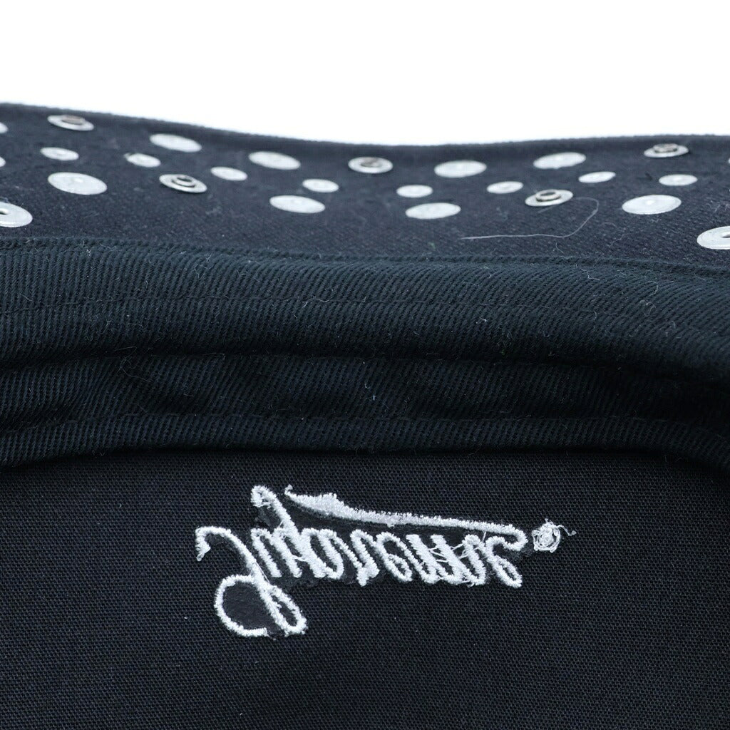 SUPREME(シュプリーム) 25AW×b.b.simon Studded Mesh Back 5-Panel ビービーサイモン スタッズ加工 5パネルキャップ 帽子 ブラック
