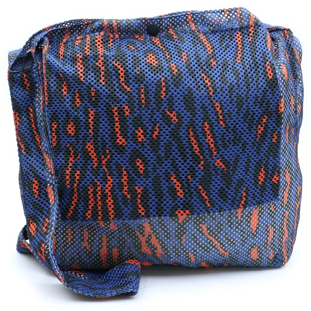 WACKO MARIA(ワコマリア) ×SPEAK EASY LEOPARD SHOULDER BAG スピークイージー レオパード柄 メッシュ ショルダーバッグ ネイビー/オレンジ 25SS-WMA-BG04