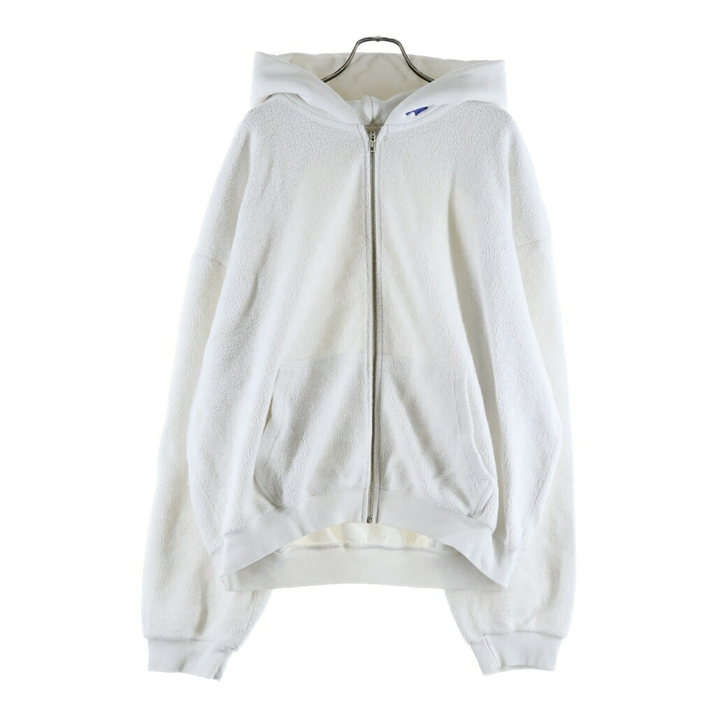NO BRAND(ノーブランド) SKYLRK REVERSE ZIP HOODIE スカイラーク リバース ジップアップフーディー パーカー ホワイト