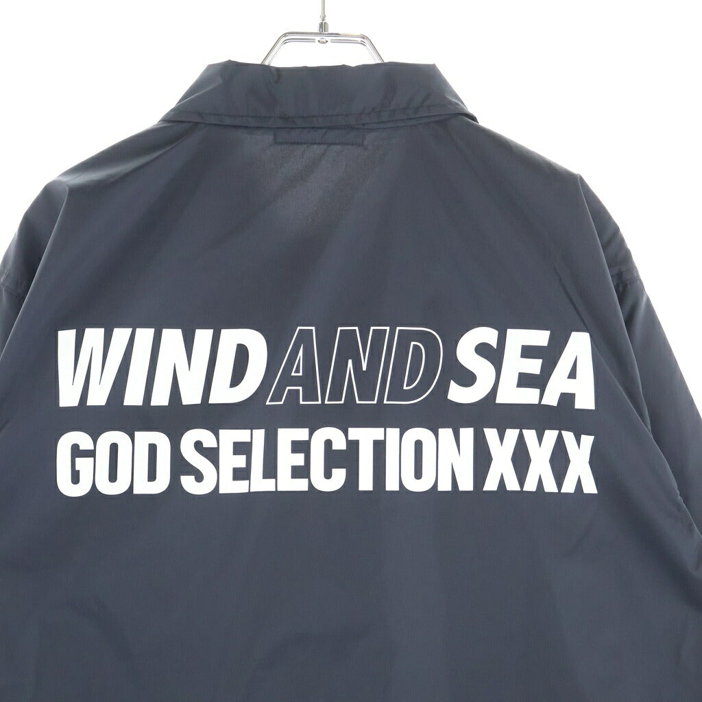 GOD SELECTION XXX(ゴッドセレクショントリプルエックス) × WIND AND SEA NYLON COACH JACKET ウィンダンシー ナイロンコーチジャケット ブラック