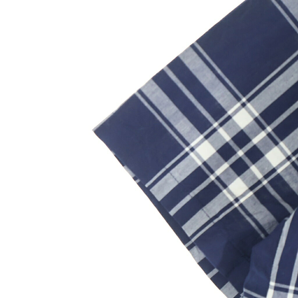F.C.R.B./F.C.Real Bristol/FCRB(エフシーアールビー/エフシーレアルブリストル) 22SS × WIND AND BRISTOL SEA S/S BAGGY SHIRT ウィンダンシー 半袖チェックシャツ ネイビー FCRB-220153
