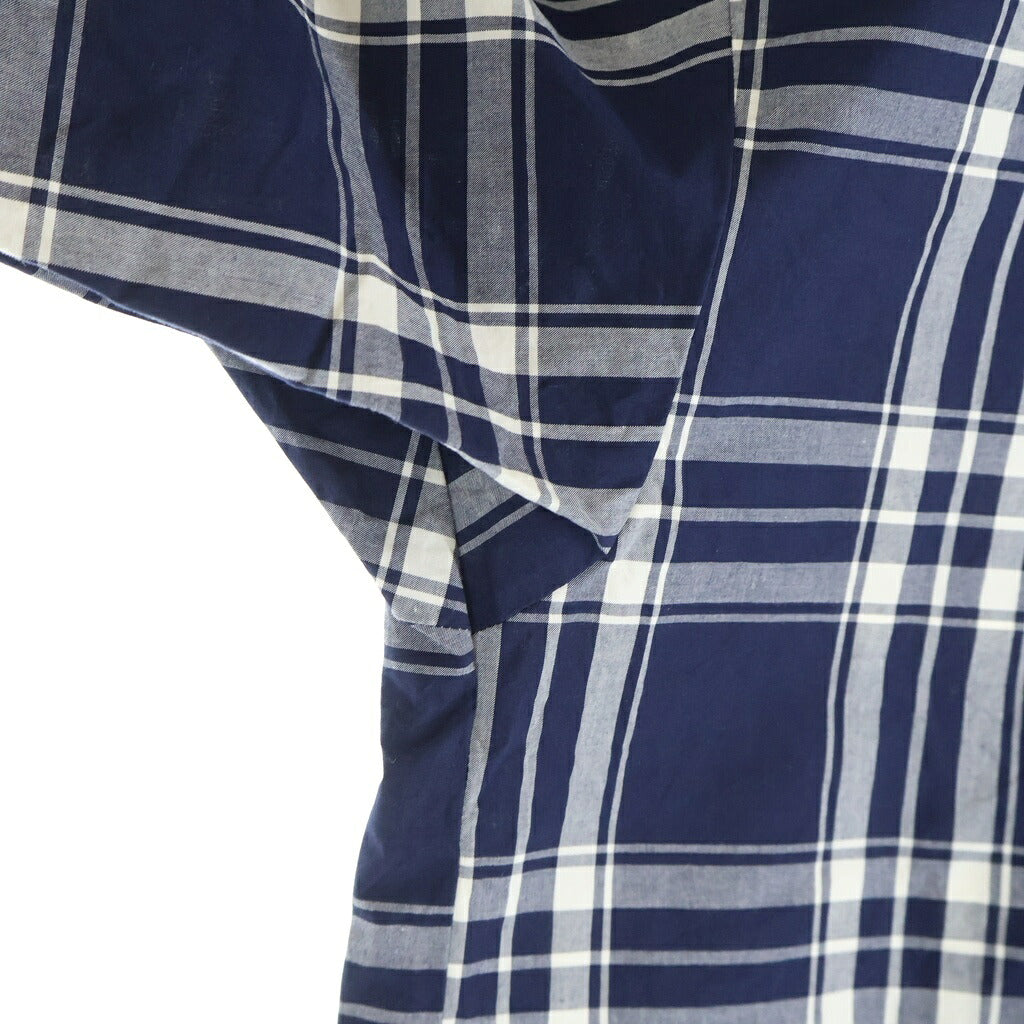 F.C.R.B./F.C.Real Bristol/FCRB(エフシーアールビー/エフシーレアルブリストル) 22SS × WIND AND BRISTOL SEA S/S BAGGY SHIRT ウィンダンシー 半袖チェックシャツ ネイビー FCRB-220153
