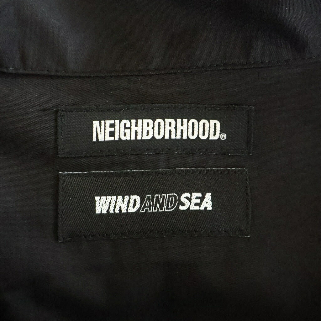 WIND AND SEA(ウィンダンシー) 22SS × NEIGHBORHOOD WORK/EC-SHIRT SS ネイバーフッド半袖ワークシャツ ブラック 221FRWSN-SHM01S