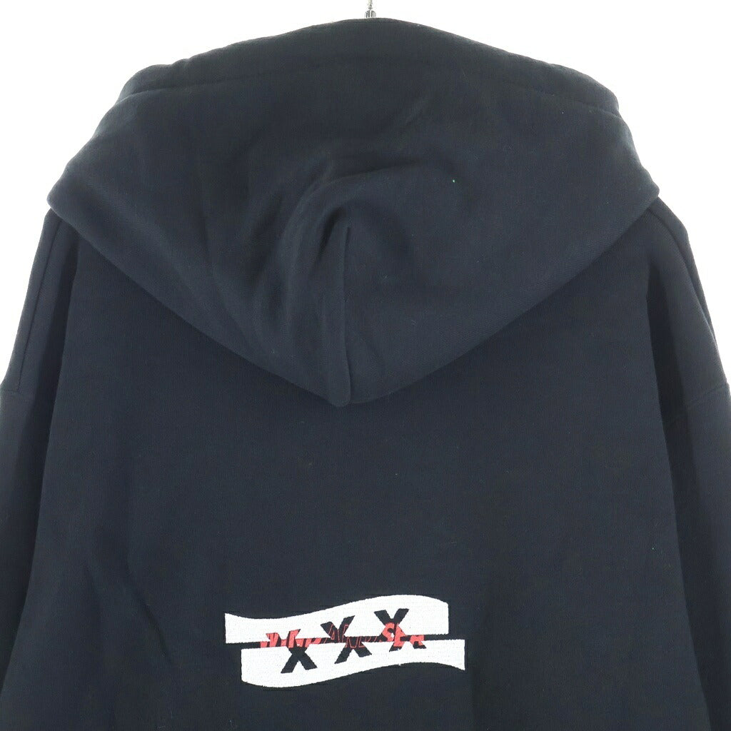 WIND AND SEA(ウィンダンシー) × GOD SELECTION XXX ゴッドセレクショントリプルエックス ロゴプリント フーディー スウェット プルオーバーパーカー ブラック WDS-XXX-SP-07