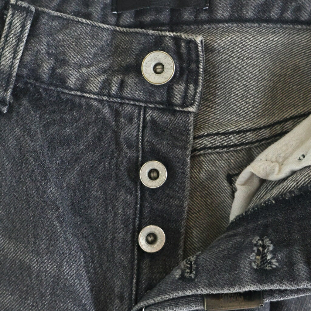 WIND AND SEA(ウィンダンシー) Denim Pants ダメージ加工 デニムパンツ グレー WDS-O-FAL-24-Q1-PT-06