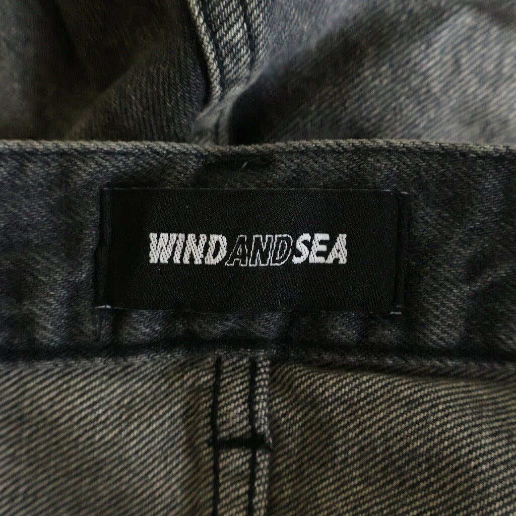 WIND AND SEA(ウィンダンシー) Denim Pants ダメージ加工 デニムパンツ グレー WDS-O-FAL-24-Q1-PT-06