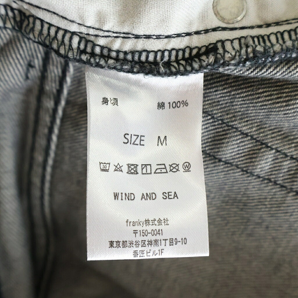 WIND AND SEA(ウィンダンシー) Denim Pants ダメージ加工 デニムパンツ グレー WDS-O-FAL-24-Q1-PT-06
