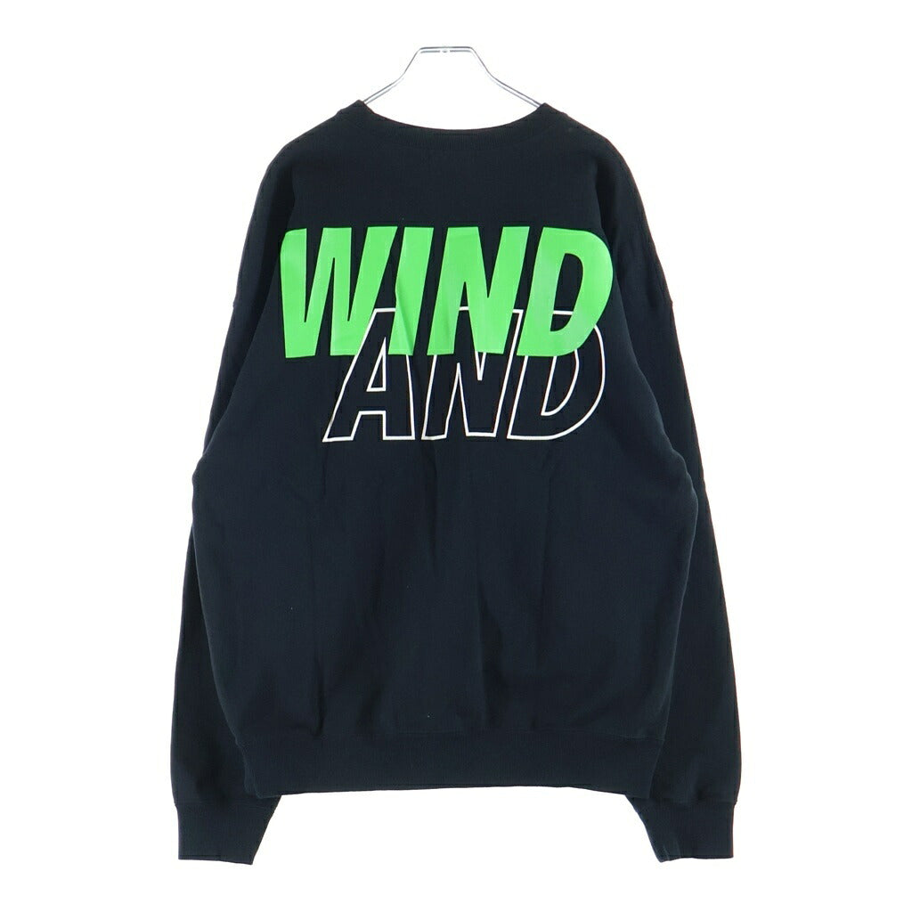 WIND AND SEA(ウィンダンシー) 22AW SEA CREW NECK BLACK シー 両面ロゴデザイン クルーネック スウェット トレーナー ブラック WDS-O-OSS-26-Q1-CS-01